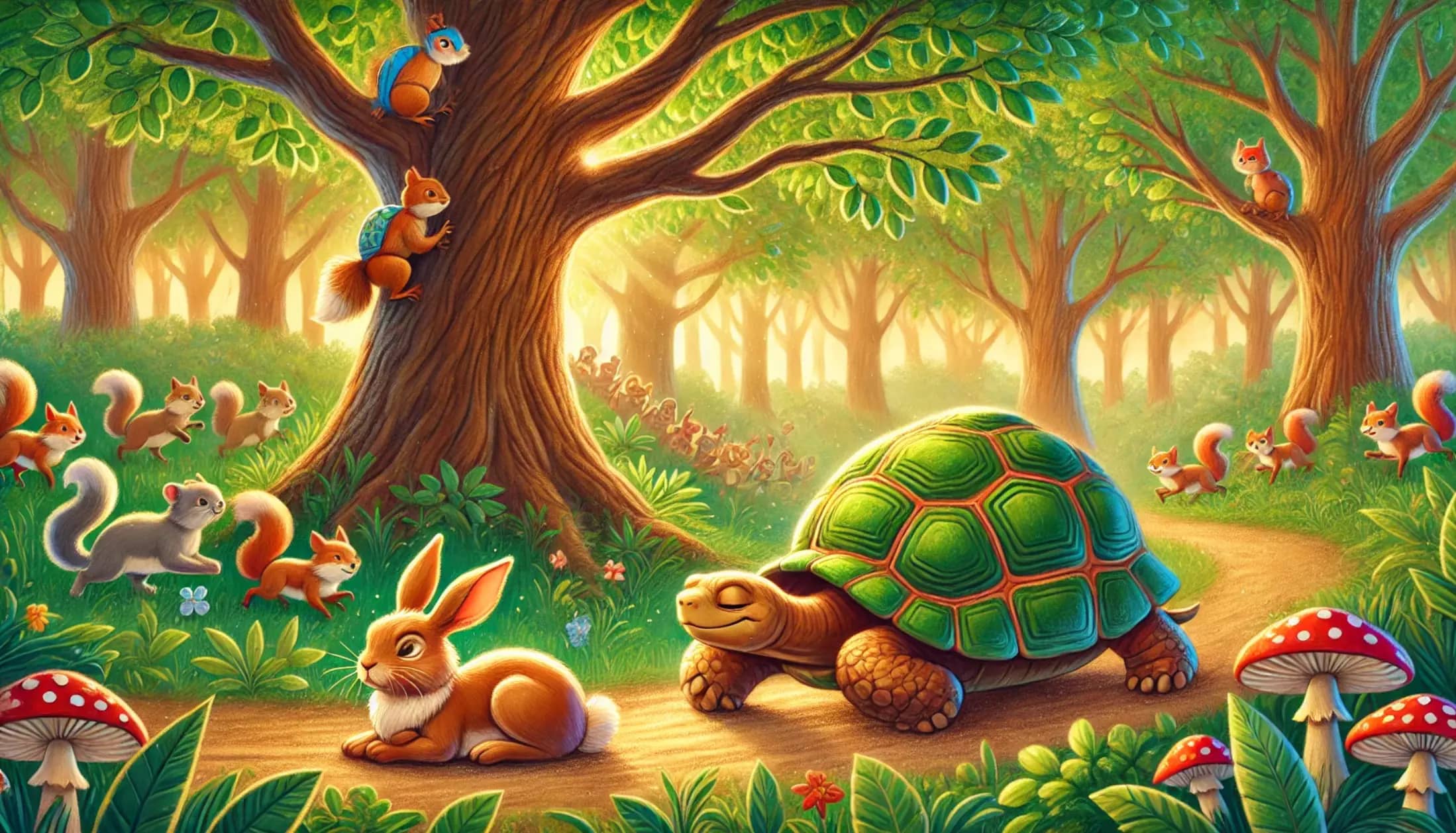 Illustration for The Tortoise and the Hare